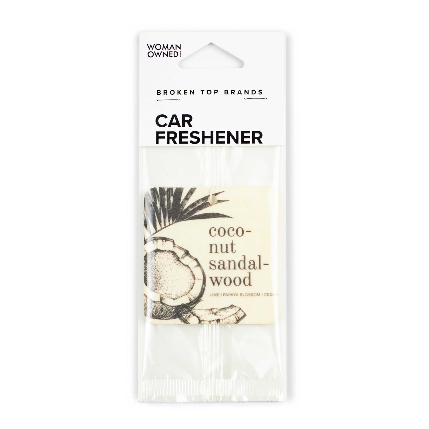 Coconut Sandalwood Car Freshener – Broken Top Brands