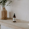 4oz Saguaro Cactus Linen Spray on a wooden shelf. 