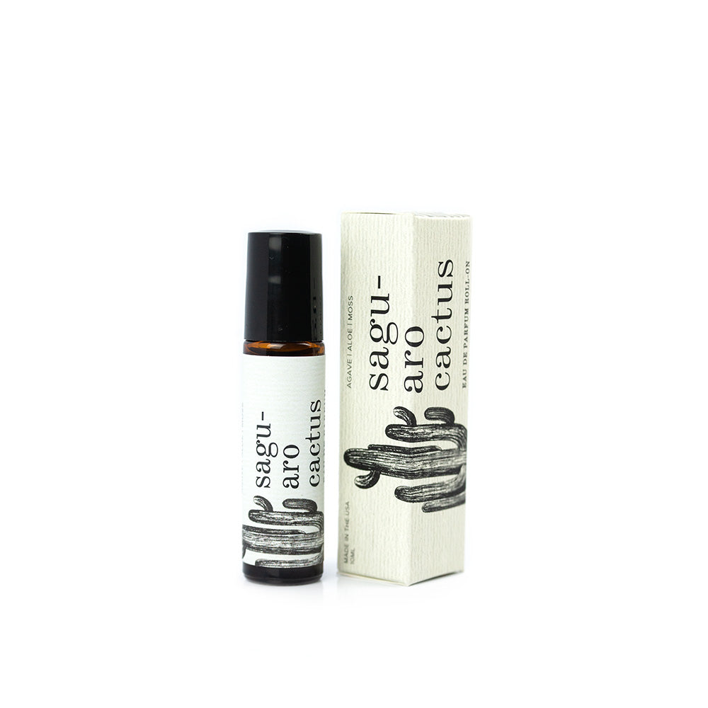 Saguaro Cactus Roll-On Perfume on white background.