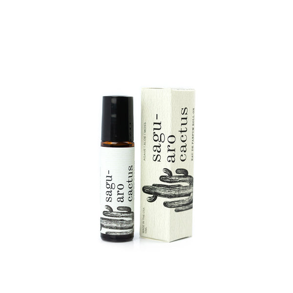 Saguaro Cactus Roll-On Perfume on white background.