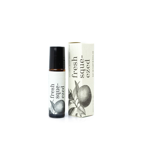 Fresh Squeezed Roll-On Perfume on white background.