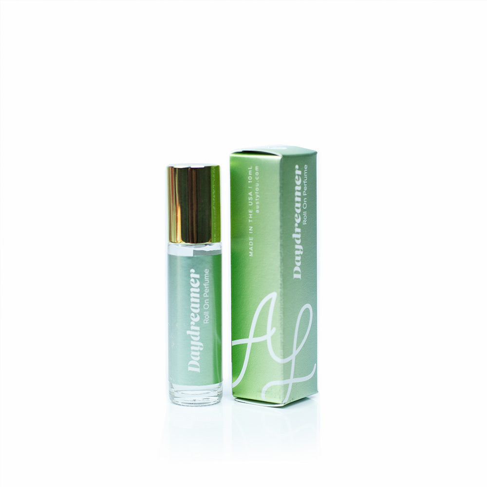 Austy Lou Daydreamer Roll-On Perfume on white background. 