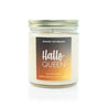 9oz 'Hallo-Queen' Soy Candle on white background. 