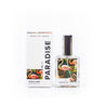 Paradise Perfume box and bottle on white background. 