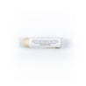 Vanilla Lip Balm showing ingredients panel on white background. 