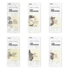 Cardamom Vanilla, Coconut Sandalwood, Fresh Squeezed, Mount Bachelor, Saguaro Cactus, and Sea Salt Surf Car Fresheners on white background. 