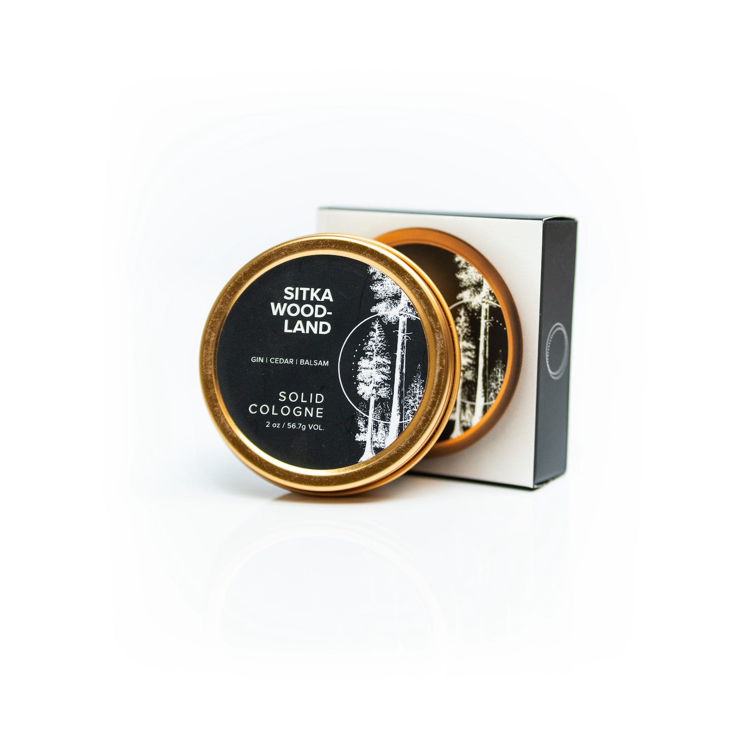 Sitka Woodland Solid Cologne on white background. 