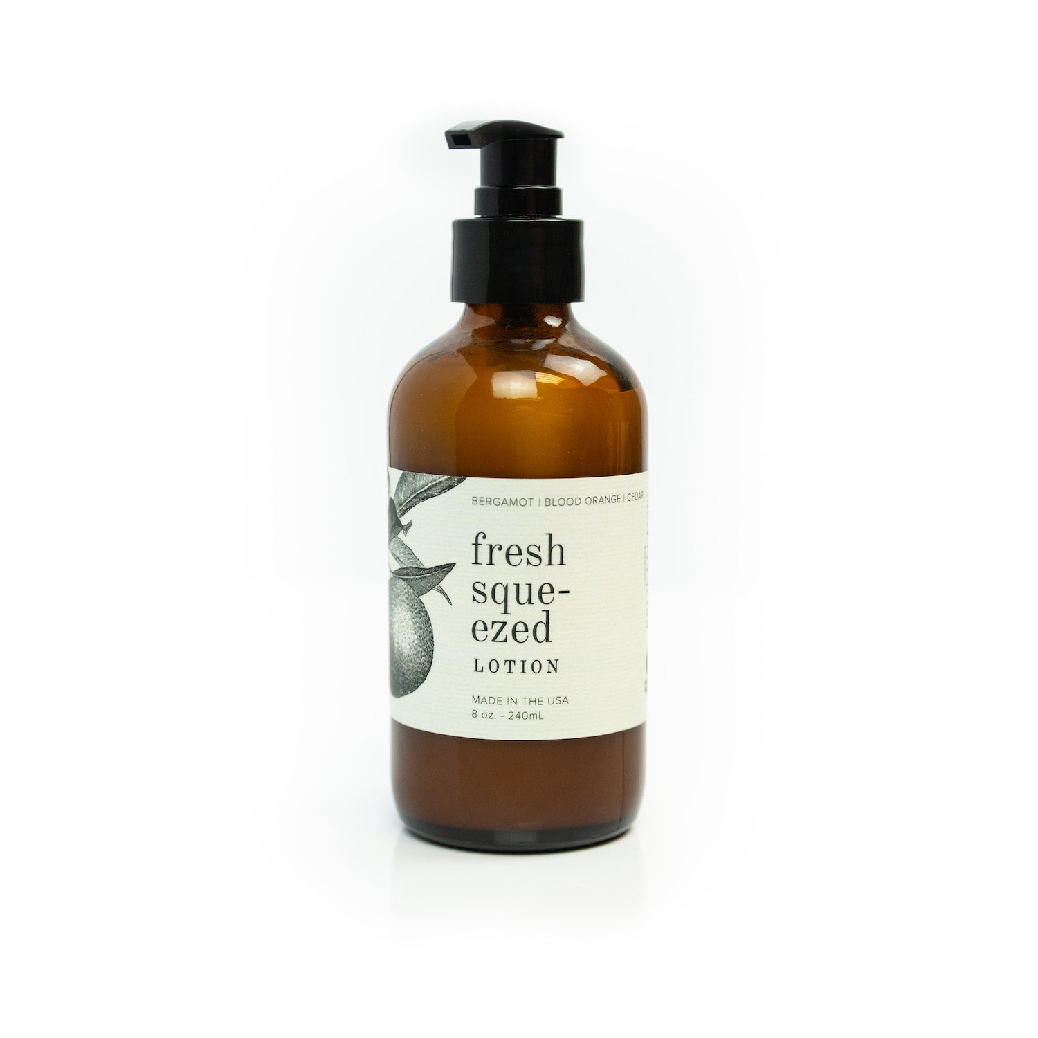 8oz Fresh Squeezed Body Lotion on white background.