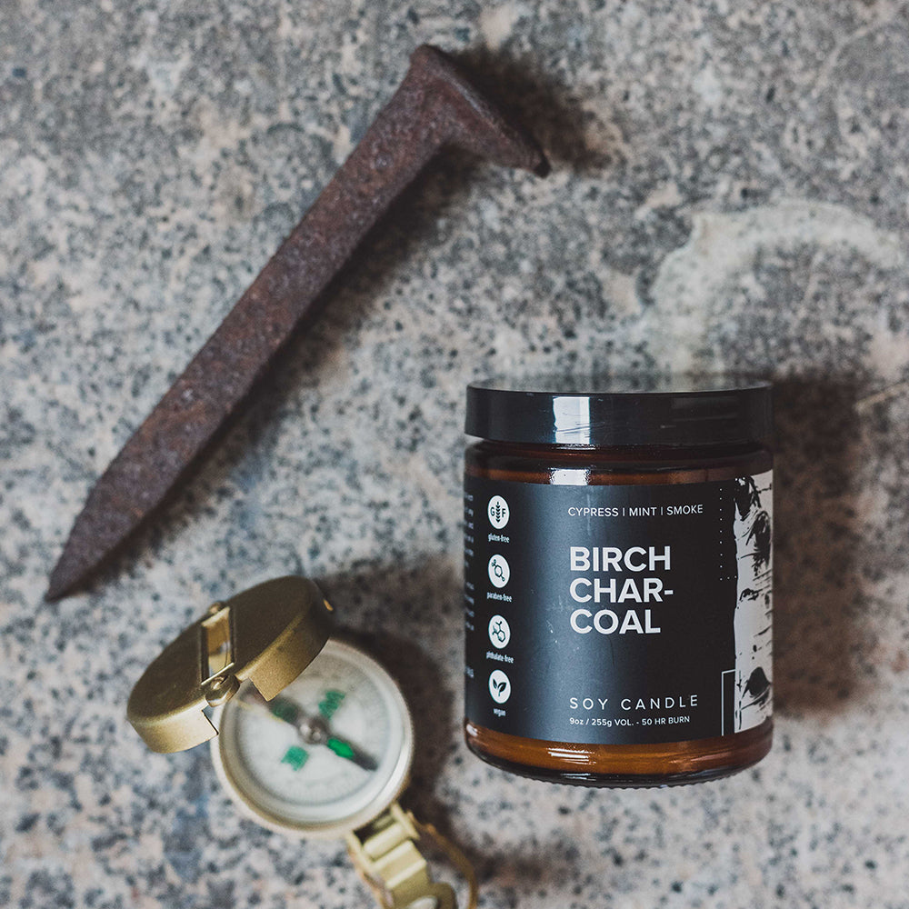 Birch Charcoal Soy Candle