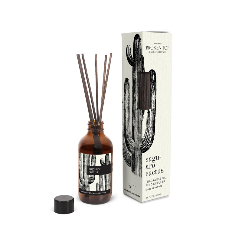 Saguaro Cactus Reed Diffuser on white background.